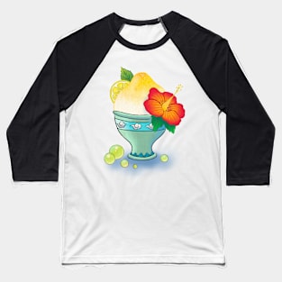 Minhwa: Lemon Ice Flake White (Korean traditional/folk art) Baseball T-Shirt